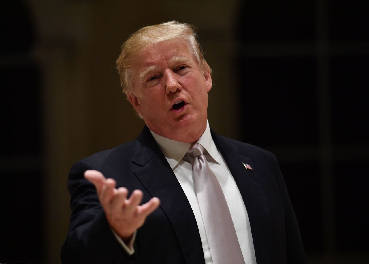 President Trump speaks with reporters in Florida