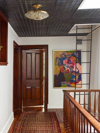 small hallway ideas with painted door frames