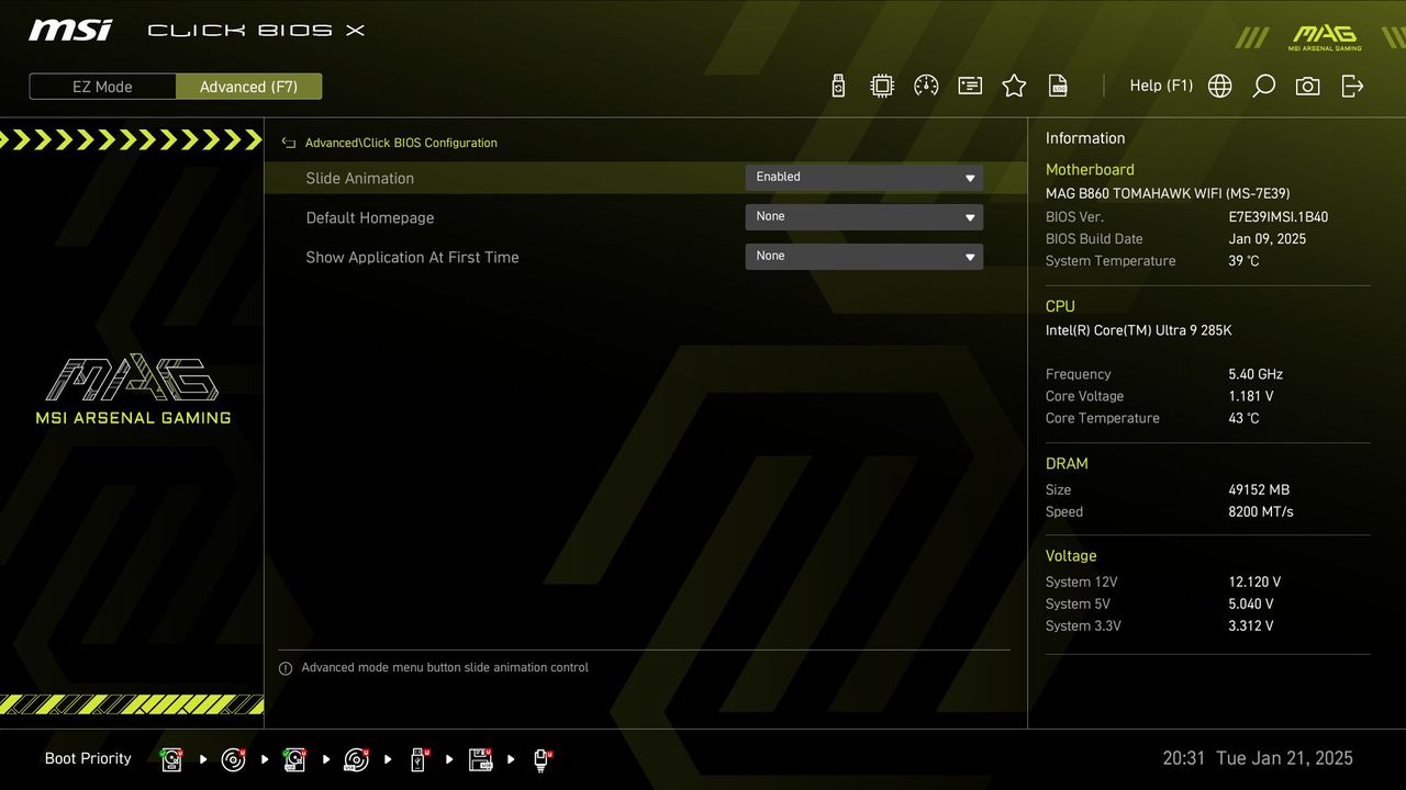 MSI MAG B860 Tomahawk Wifi