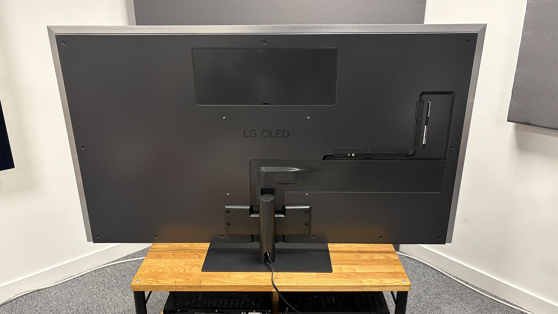 The rear of the 65-inch LG G5 OLED TV