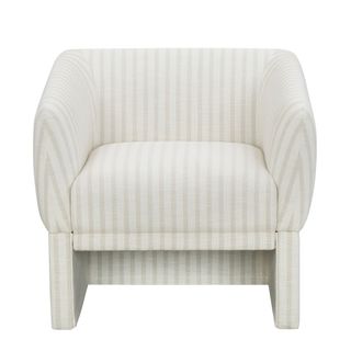 Beautiful Neutral Stripe Accent Chair