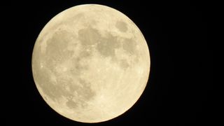A penumbral lunar eclipse shone over Barcelona, Spain on July 5, 2020. 