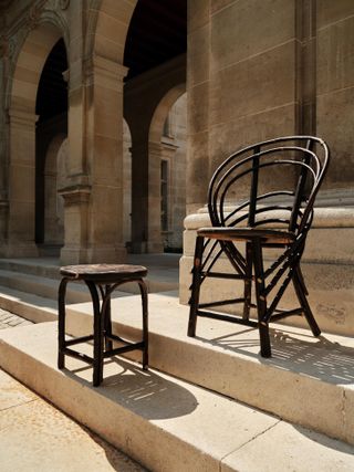 Chestnut chairs by Francois Champsaur.