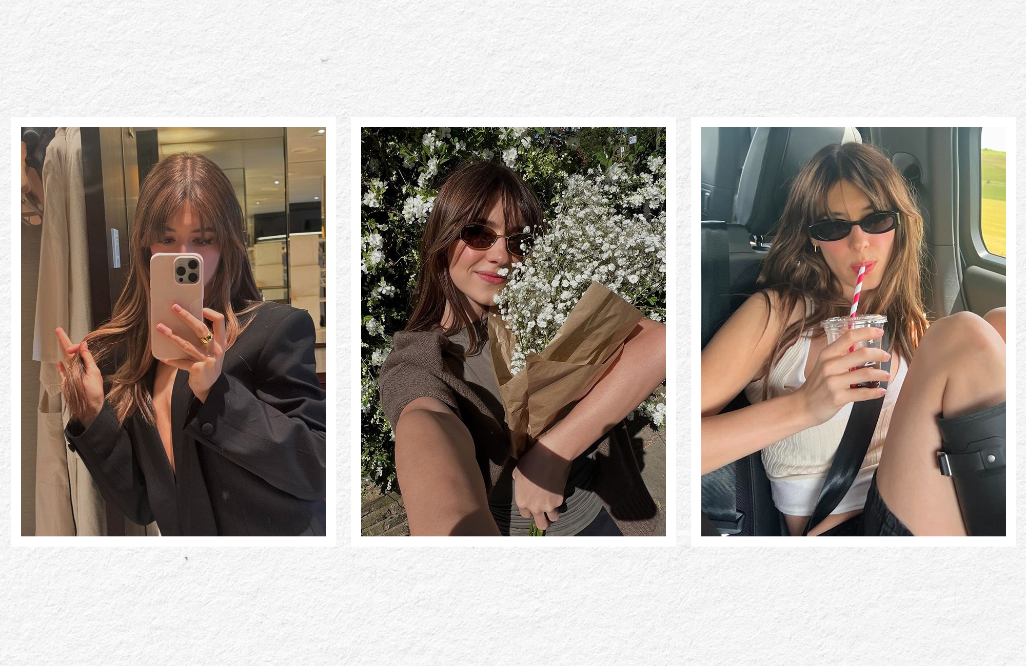 A collage of images of Daisy-Edgar Jones