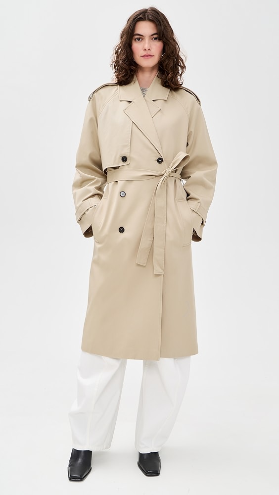 Anine Bing Beige Rickie Maxi Trench