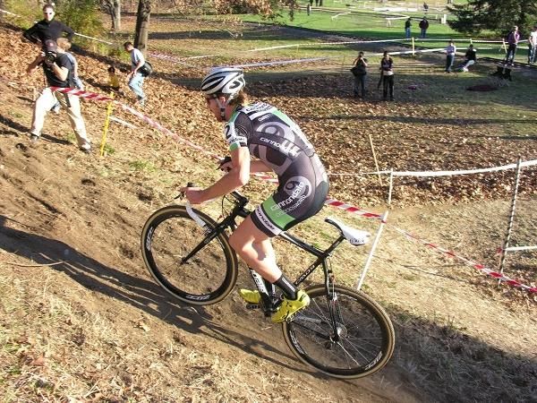 Jamey Driscoll climbs en route to victory.