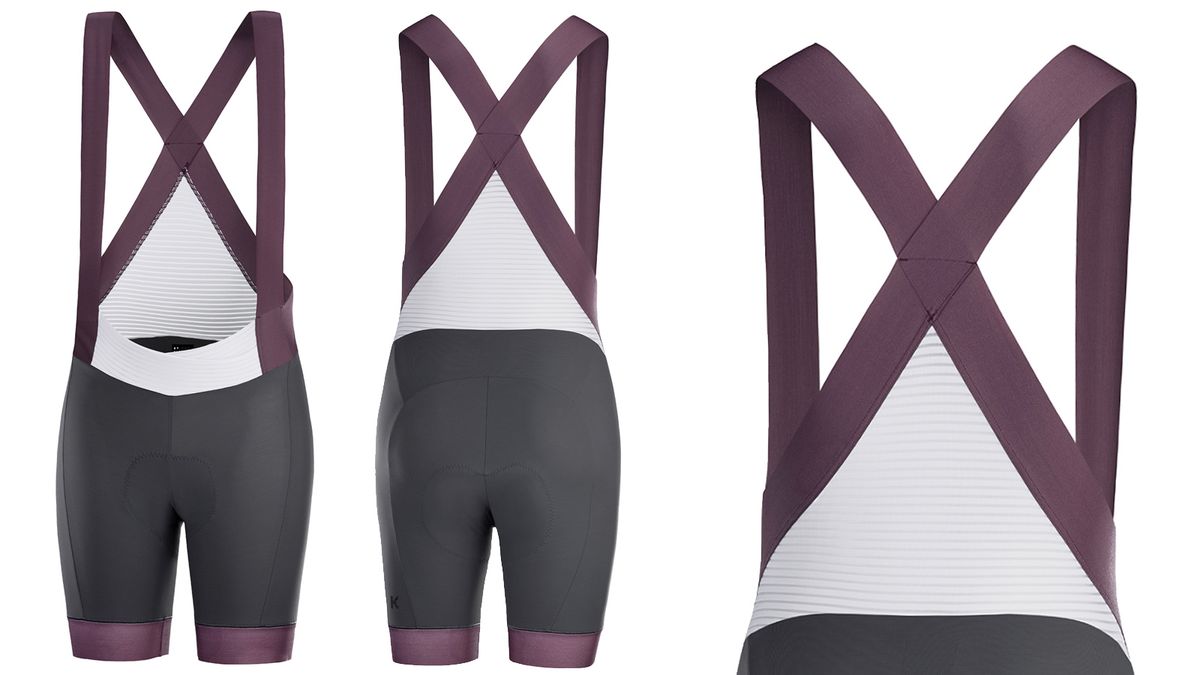 Katusha womens-performance-cycling-apparel-allure-bib-shorts-asphalt-plum-wine