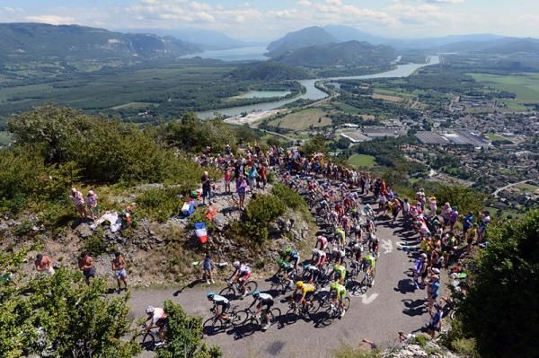 Stunning scenery during stage 10 between M&acirc;con and Bellegarde-sur-Valserine.