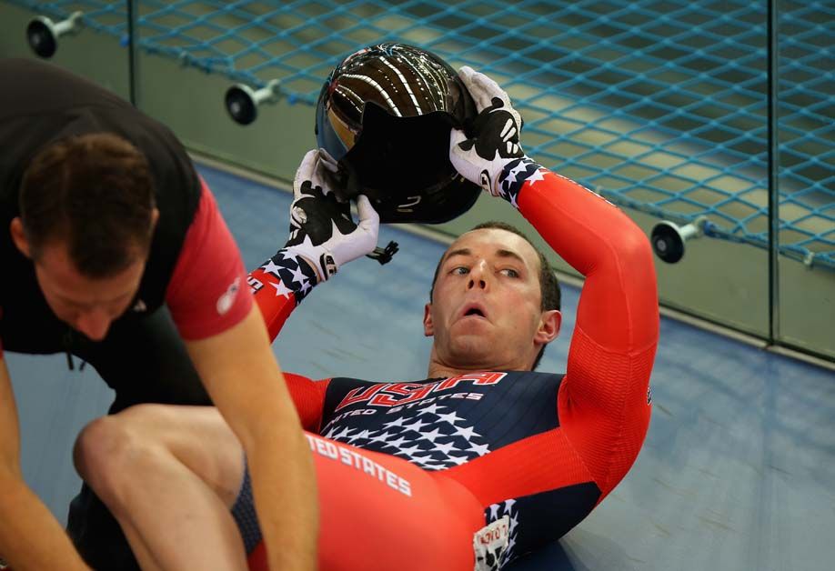 Matthew Baranoski looks up after his crash