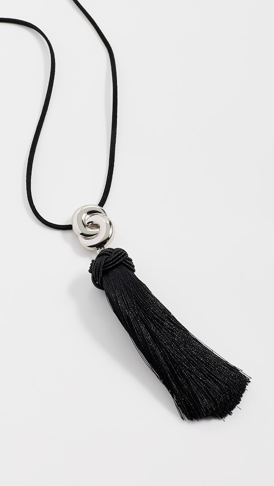The Solstice Knot Tassel Necklace - Silver
