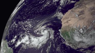 Tropical Storm Erin satellite image