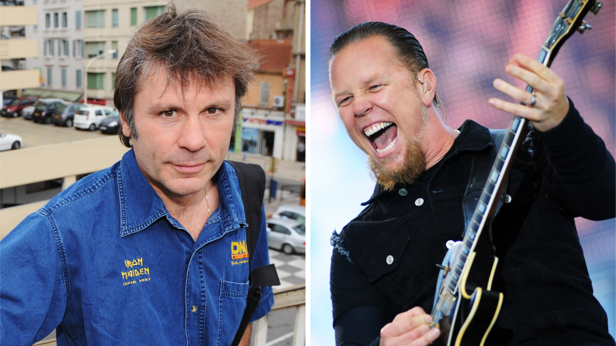 Photos of Bruce Dickinson and James Hetfield