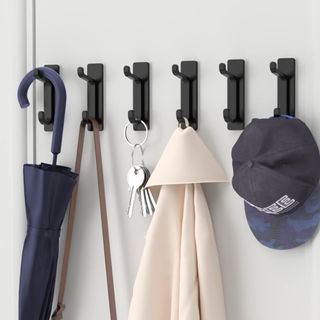 6-Pack Stick on Hooks for Hanging, Extra Sticky 6KG 