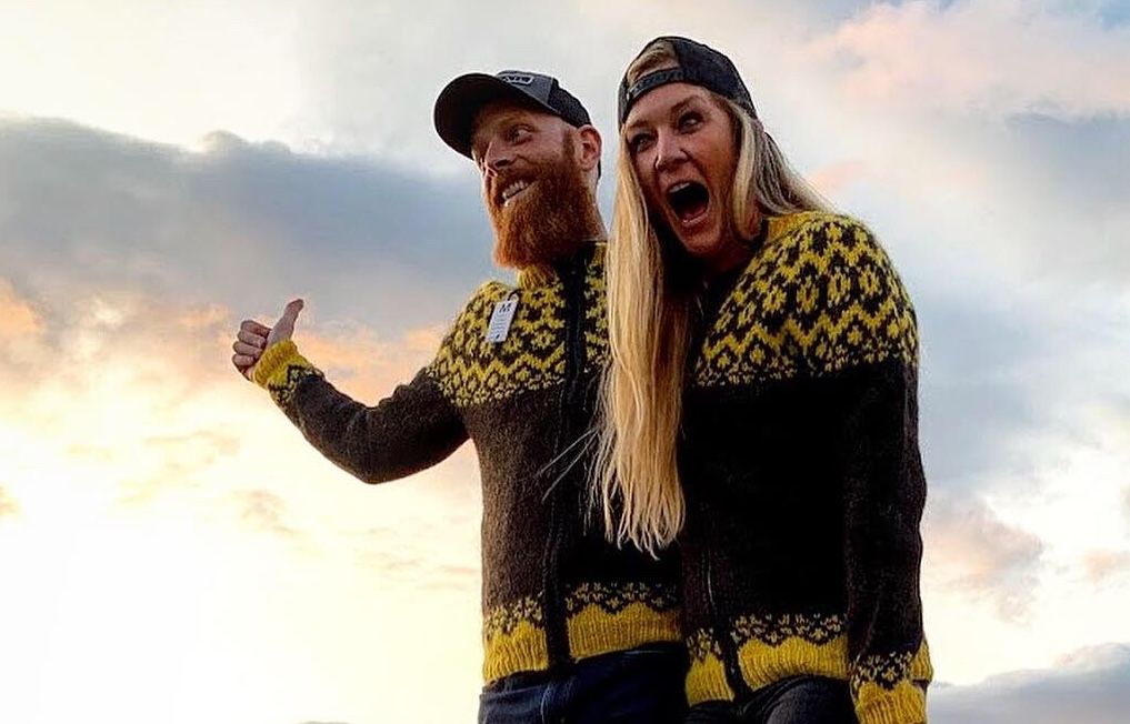 Ali Tetrick and Matt Acker earn custom wool sweaters as Viking King and Queen at The Rift 2019