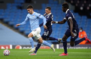 Ferran Torres (left) has been thrust into a centre forward's role