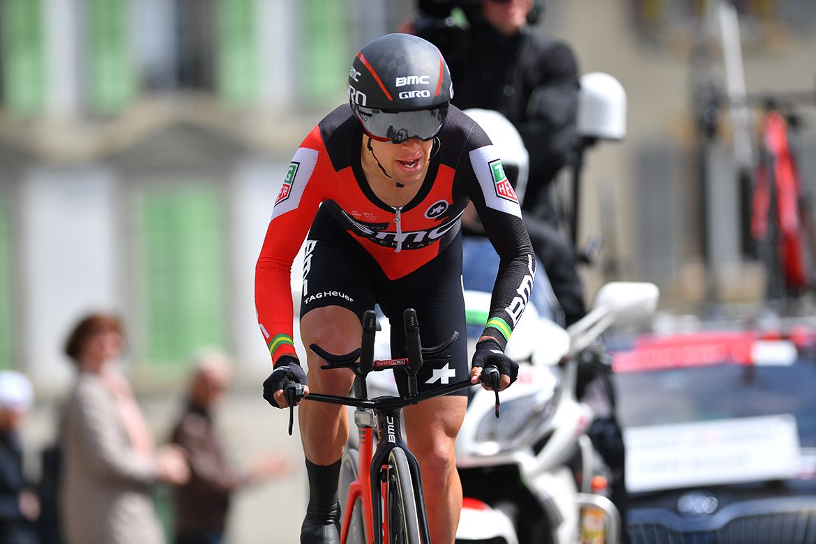 Richie Porte cutting a focused figure