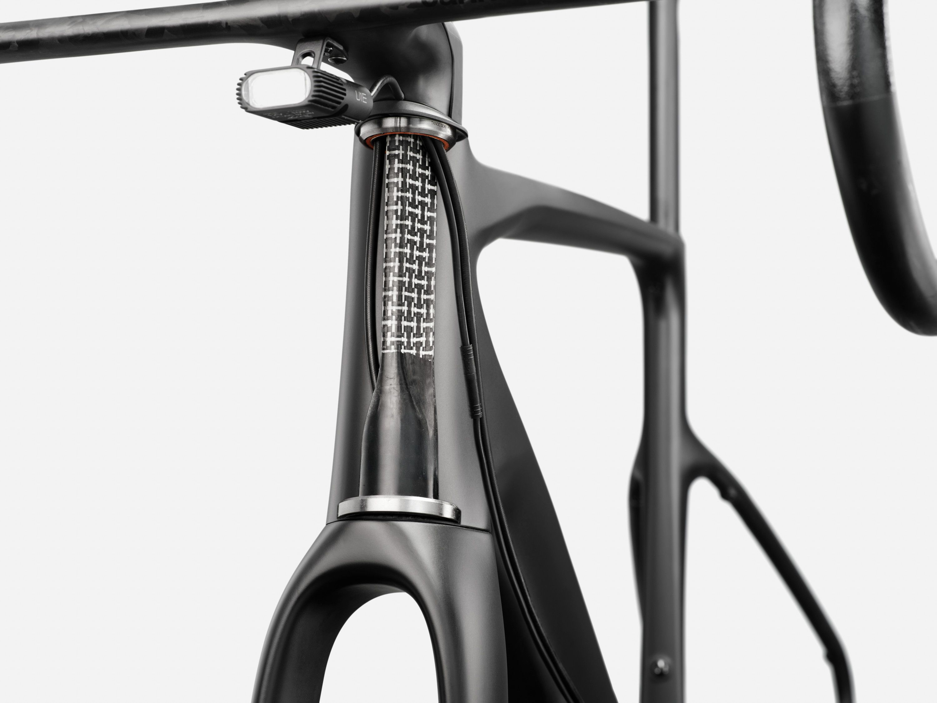 A Cannondale Synapse bike frame steerer tube
