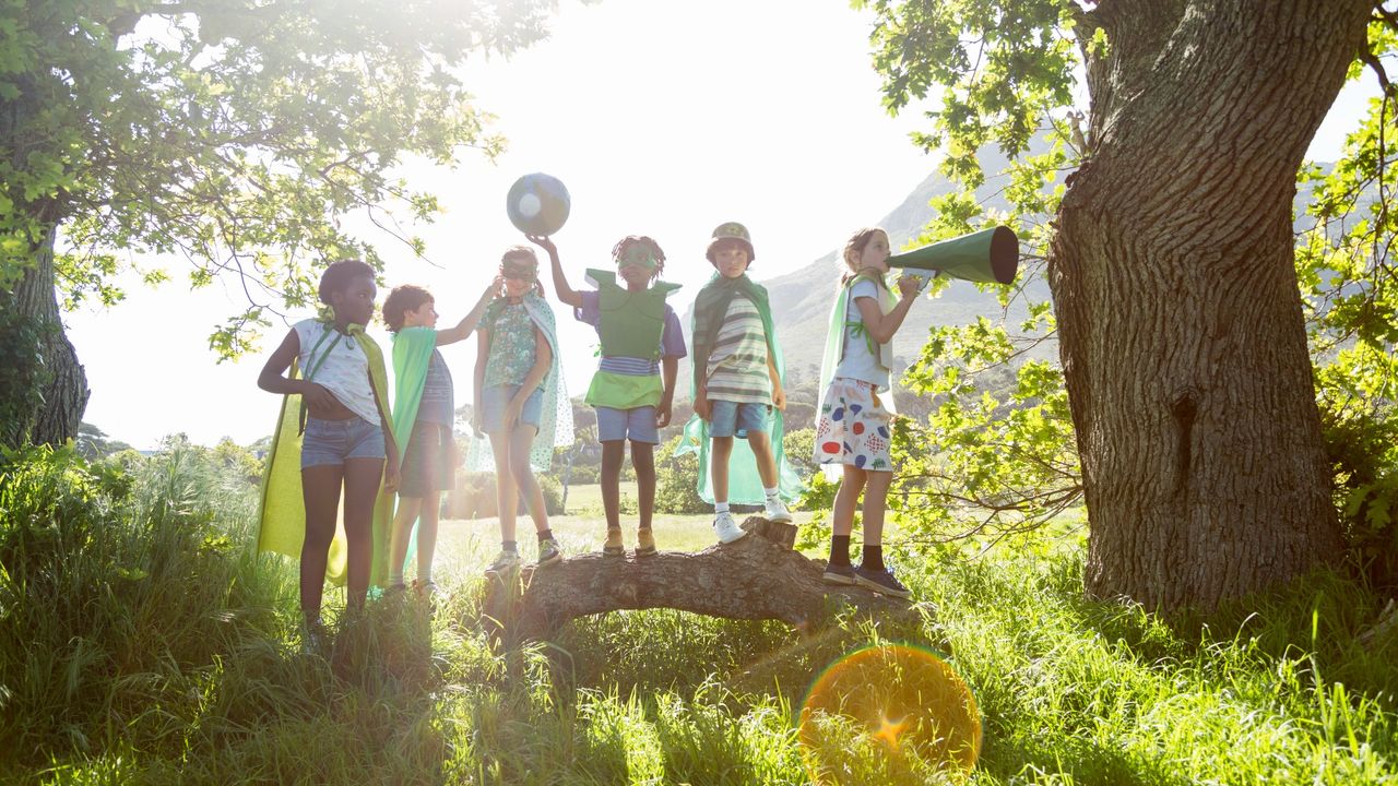 Eco warrior children in nature