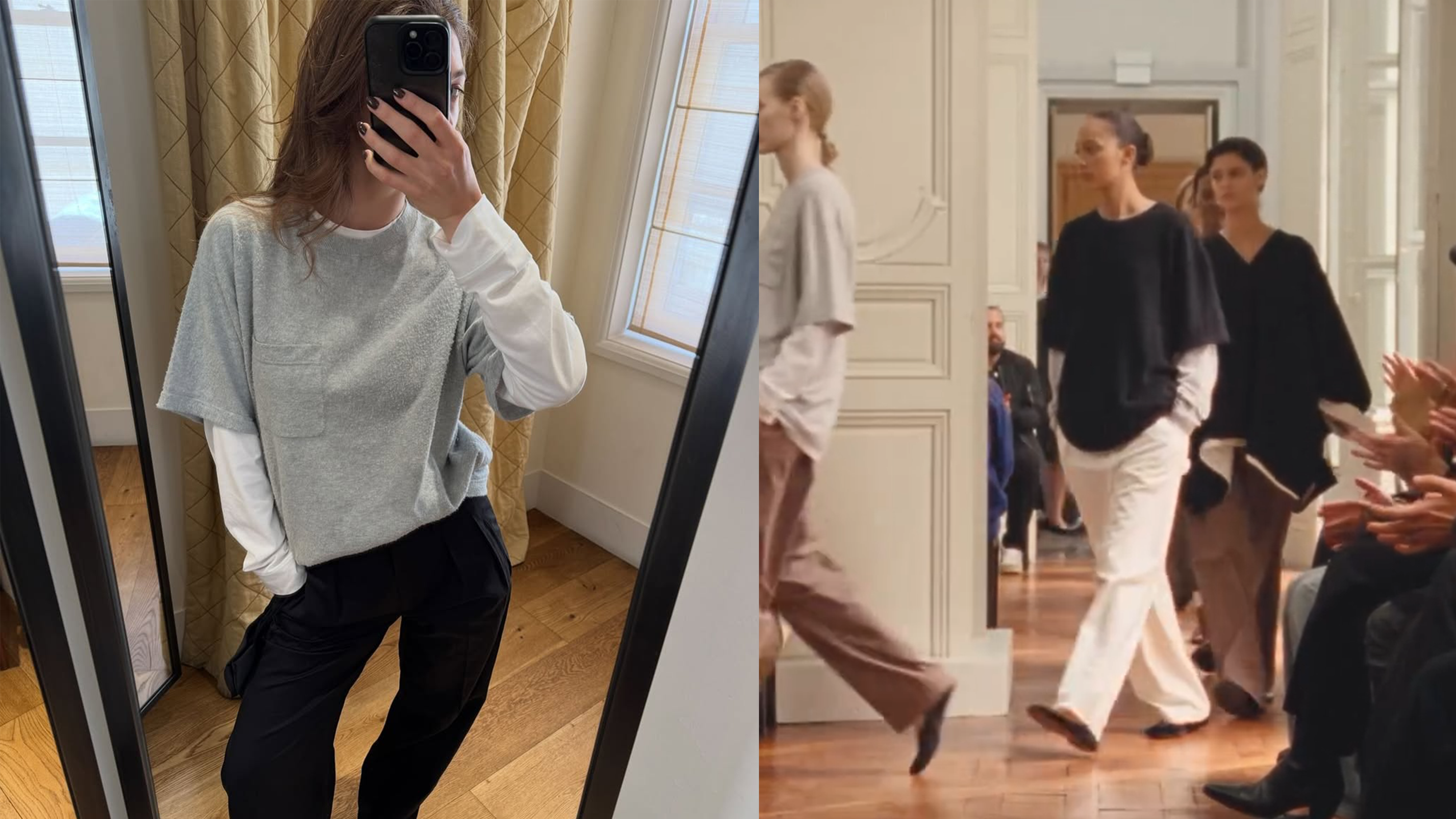 T-shirt layering trend