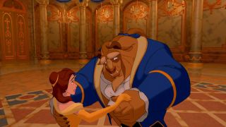 Belle and the Beast dancing in Beauty and the Beast