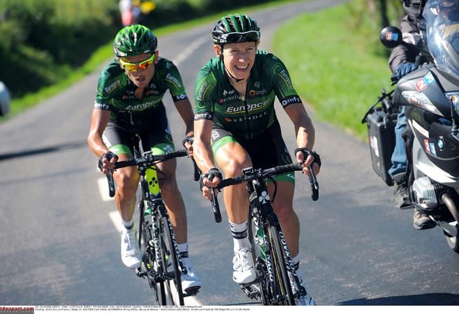 Europcar teammates Cyril Gautier and Perrig Quemeneur