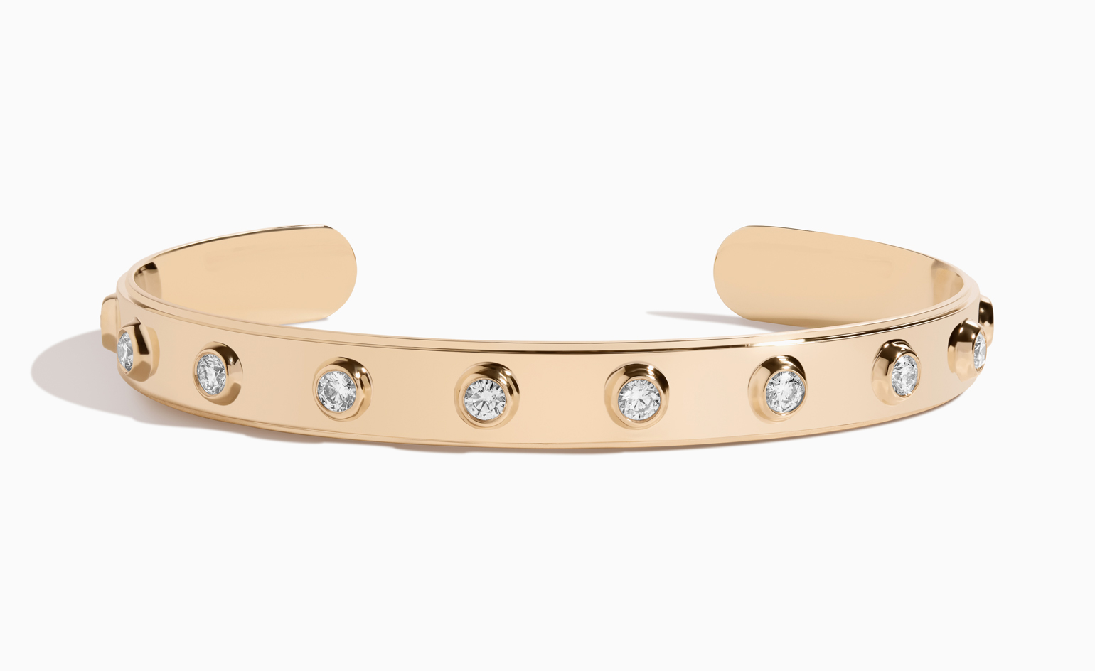 gold bracelet studded with Aether diamonds