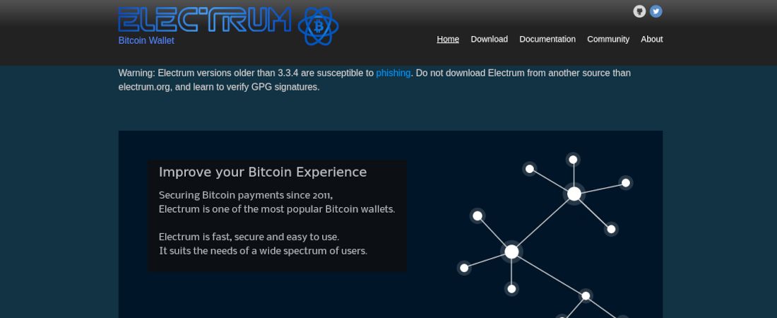 screenshot of Electrum Wallet