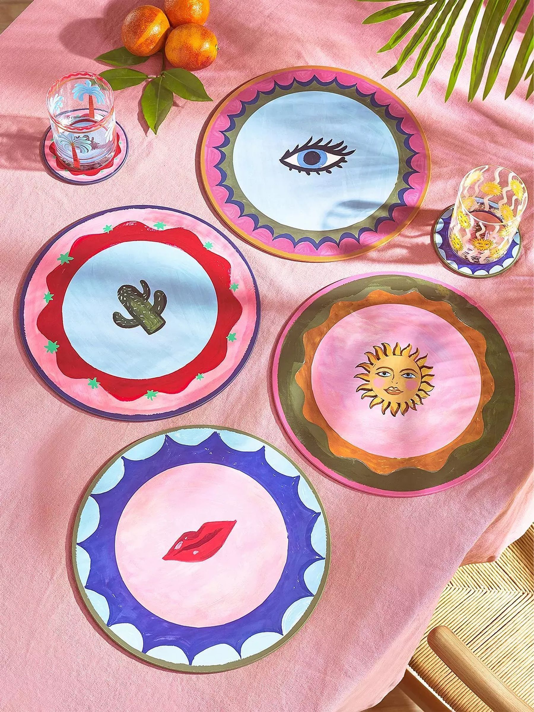 Eleanor Bowmer Set of 4 Multi Electric Coast Icon Placemats - Size One