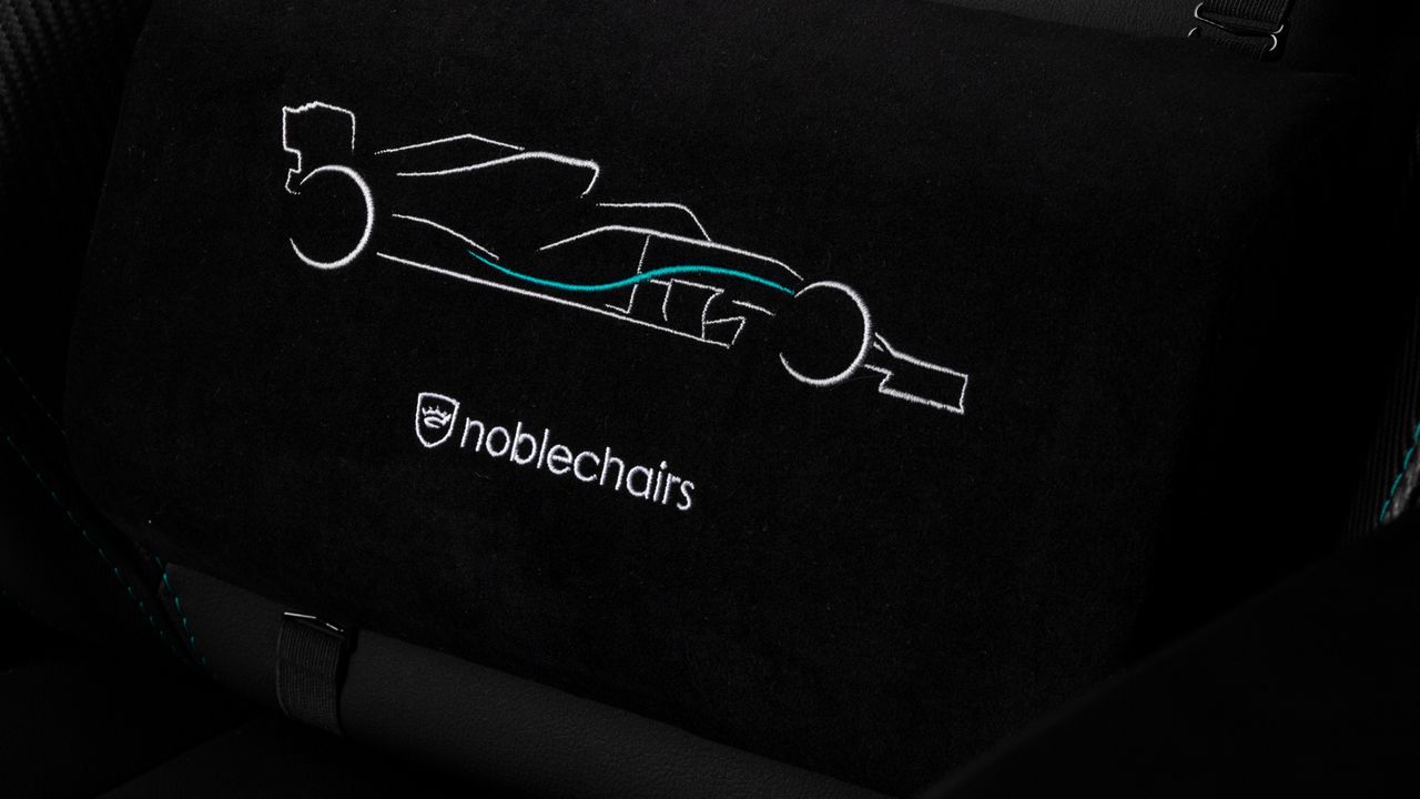Noblechairs Mercedes-AMD Petronas F1 Team gaming chair from various angles