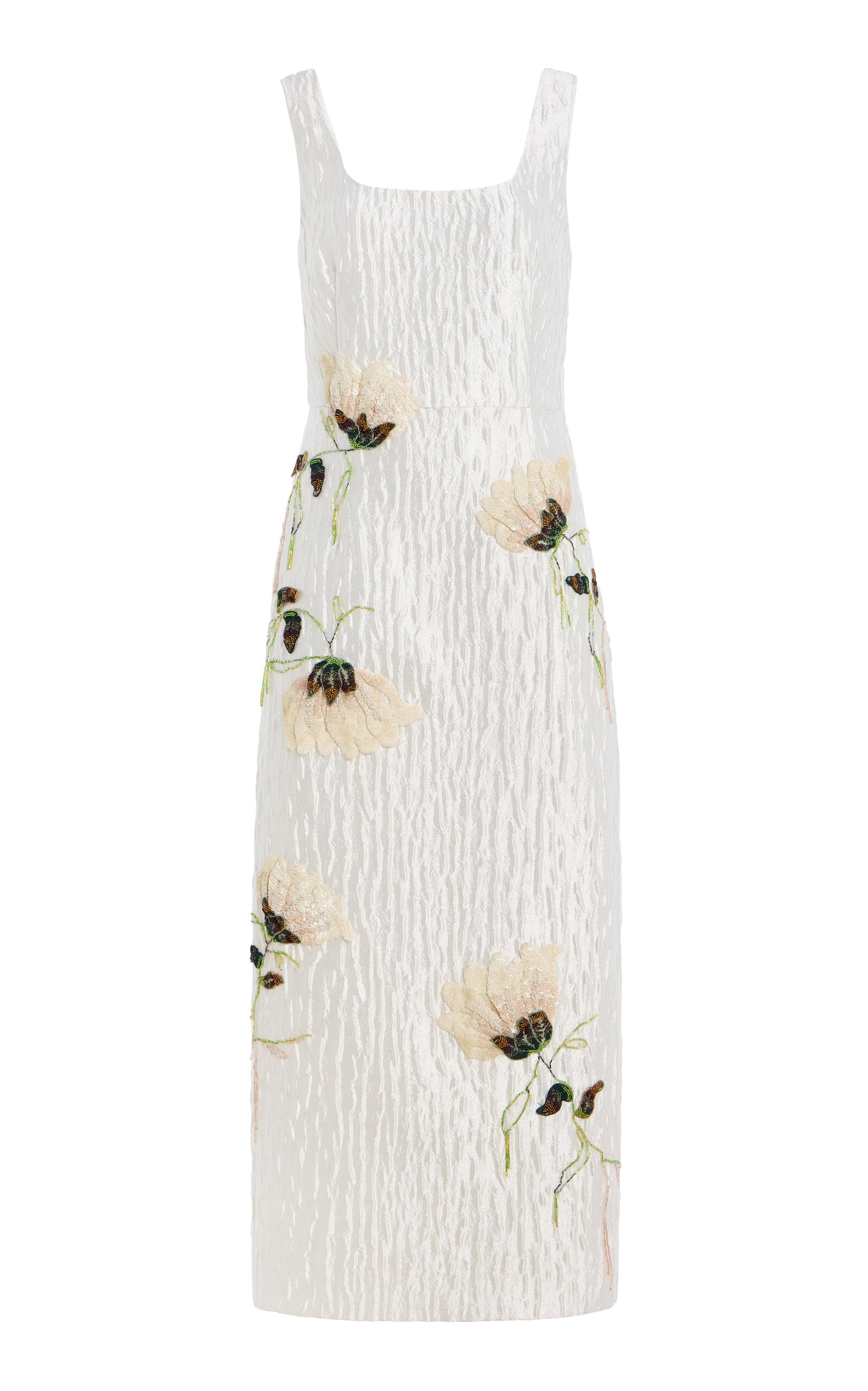 Lilibeth Floral Jacquard Midi Dress