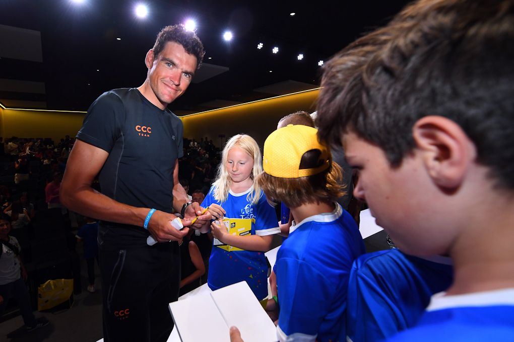 Greg Van Avermaet at the Children's Tour de France press conference in Brussels