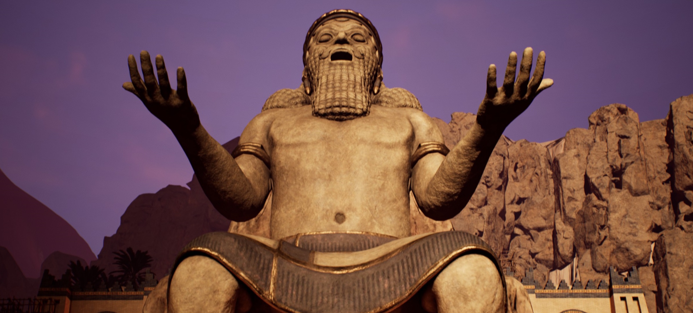 Một bức tượng khổng lồ của người Lưỡng Hà