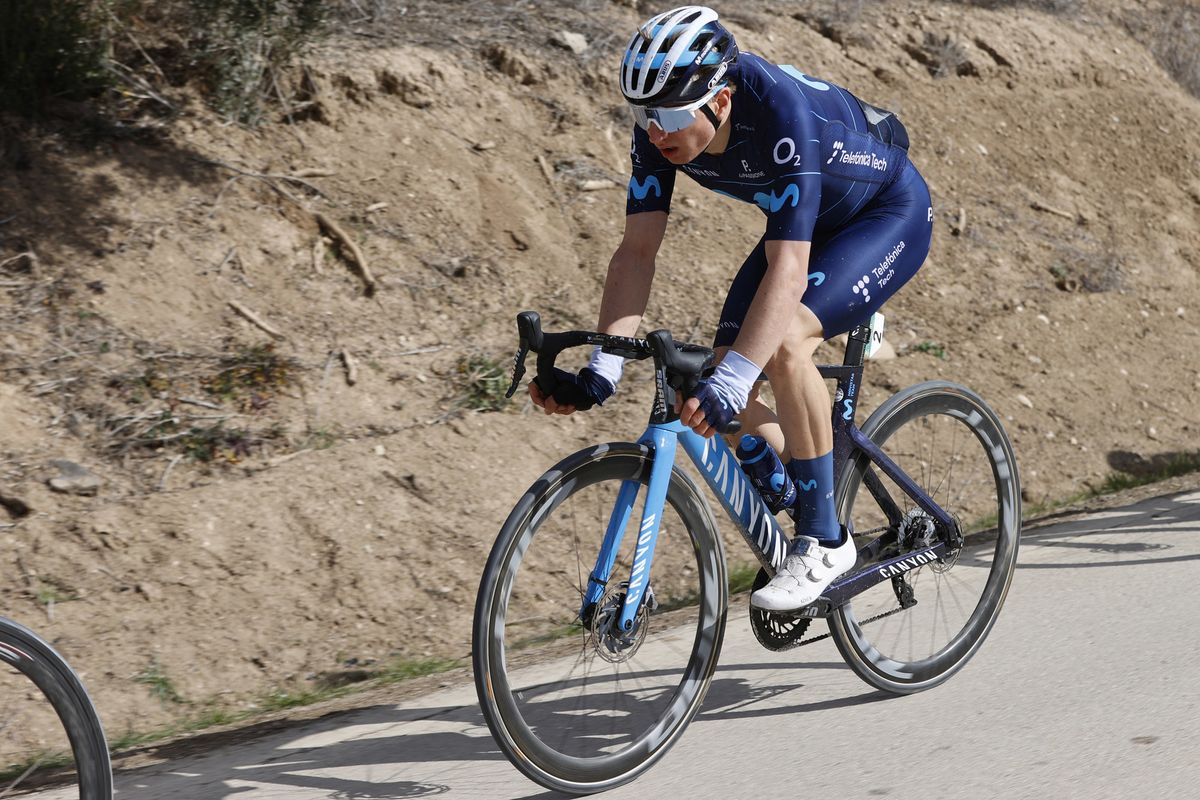 Clasica Jaen Paraiso Interior 2022 - 1st Edition - Baeza - Ubeda 187,8 km - 14/02/2022 - Max Kanter (GER - Movistar Team) - photo Luis Angel Gomez/SprintCyclingAgency&Acirc;&copy;2022