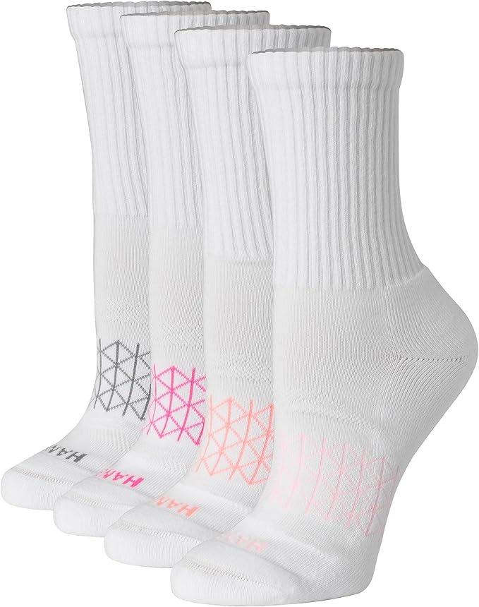 Hanes, Cushioned, Absolute Active Crew Socks