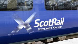 ScotRail train at station 