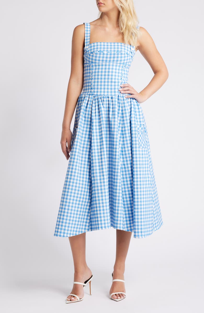 Vivien Gingham Midi Sundress