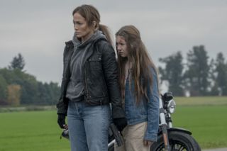 Jennifer Lopez as The Mother, Lucy Paez as Zoe in The Mother.