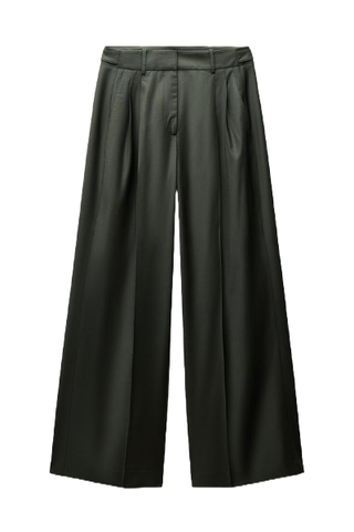 Zw Collection Pleated Wool Blend Pants