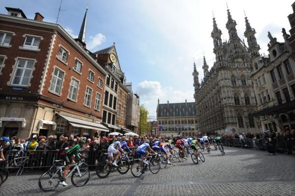 Riders roll out through Leuven for the 51st edition of Brabantse Pijl