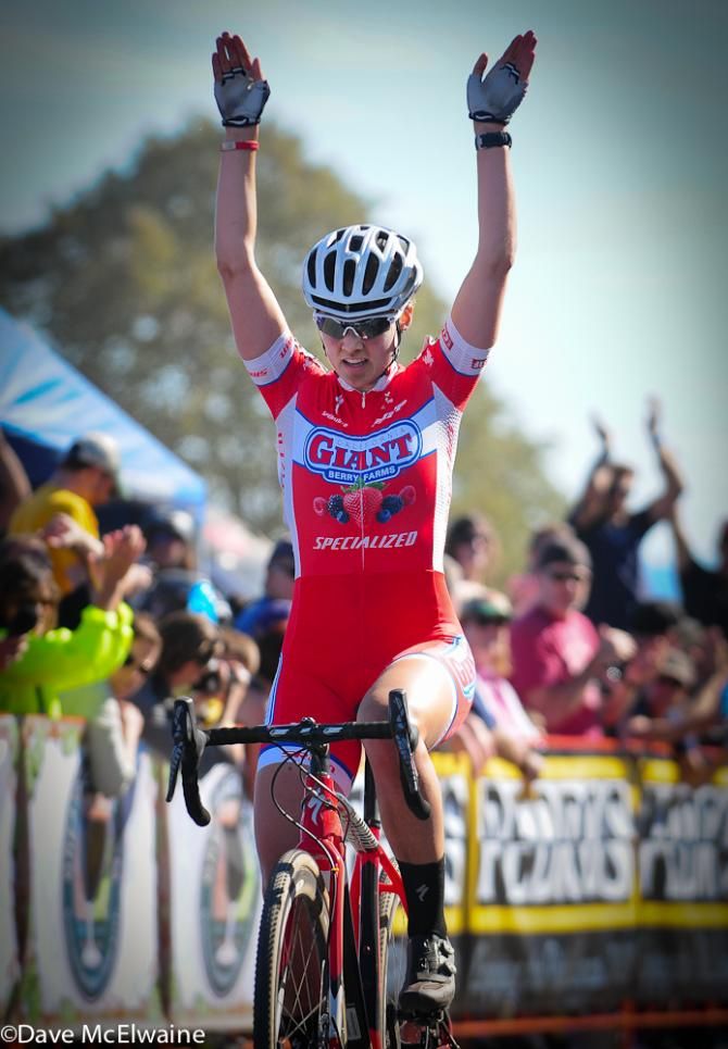 Elle Anderson (California Giant Berries/Specialized) sweeping the Gran Prix of Gloucester and winning her fourth consecutive UCI race