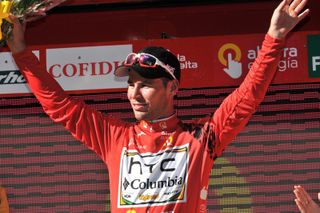 Mark Cavendish, race leader, Vuelta a Espana 2010, stage two