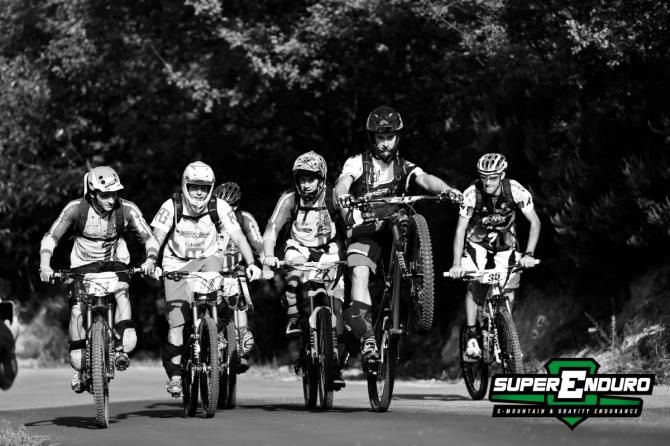 Riders on a pleasure pace section in between timed sections
