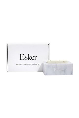 Esker, Aromatic Shower Steamer 
Marble Holder