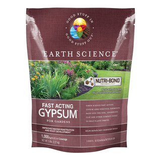 A packet of soil conditioner with gypsum