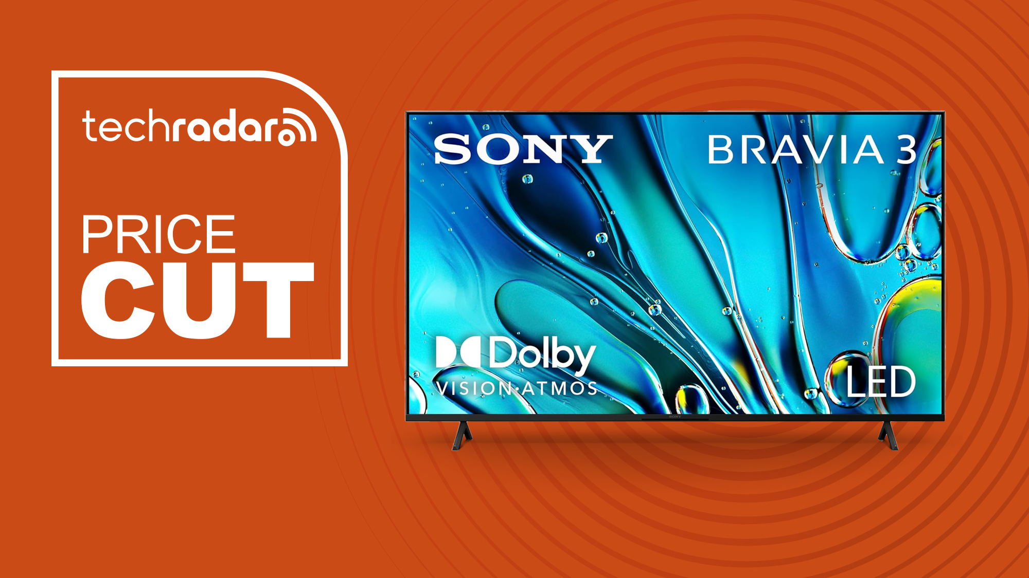 Sony Bravia 3 with a sign saying Price Cut