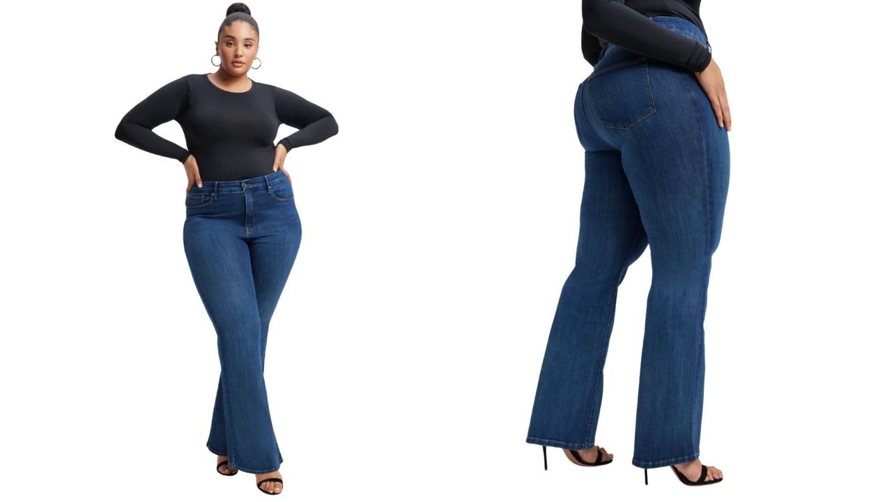 good american good legs flared jeans