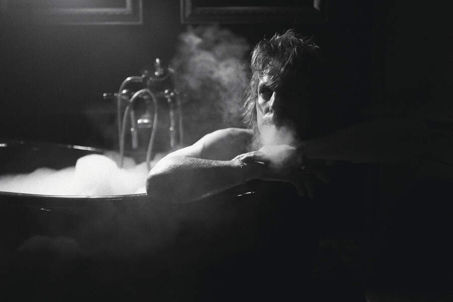 Luke Spiller in the bath