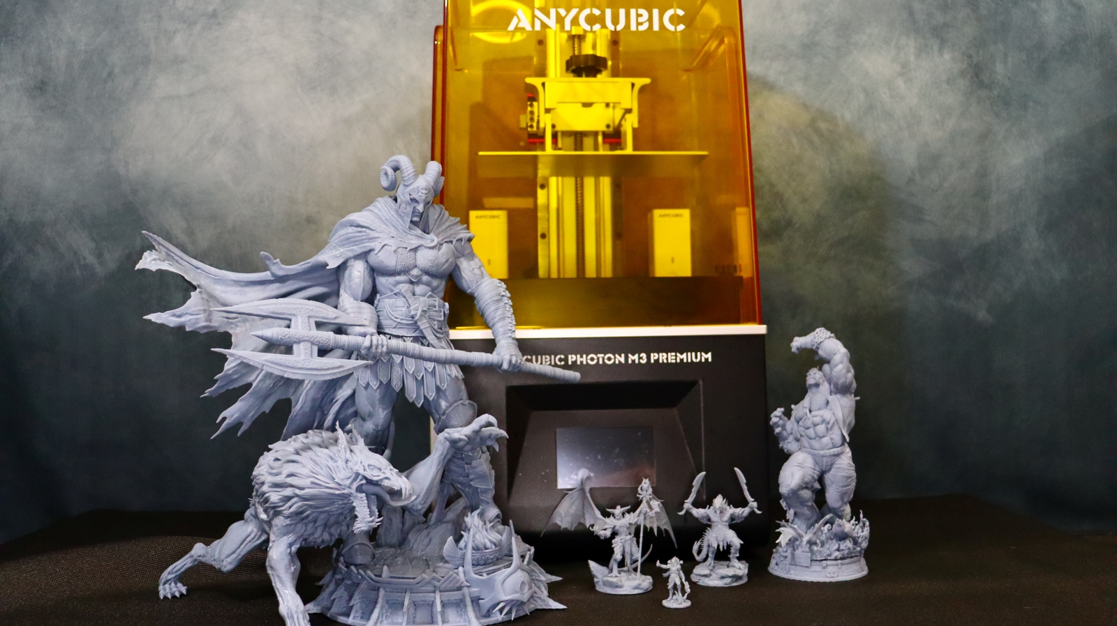 Anycubic Photon M3 Premium_ 3D printer in full with test prints