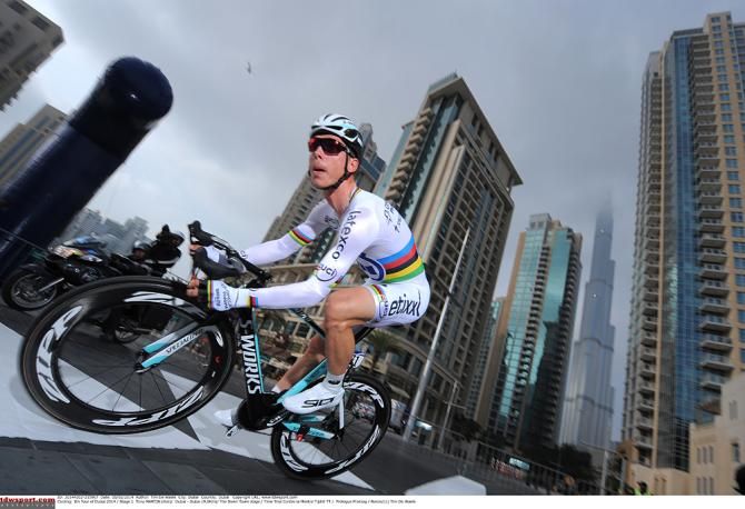 Tony Martin (Omega Pharma-Quickstep) in action at the Dubai Tour