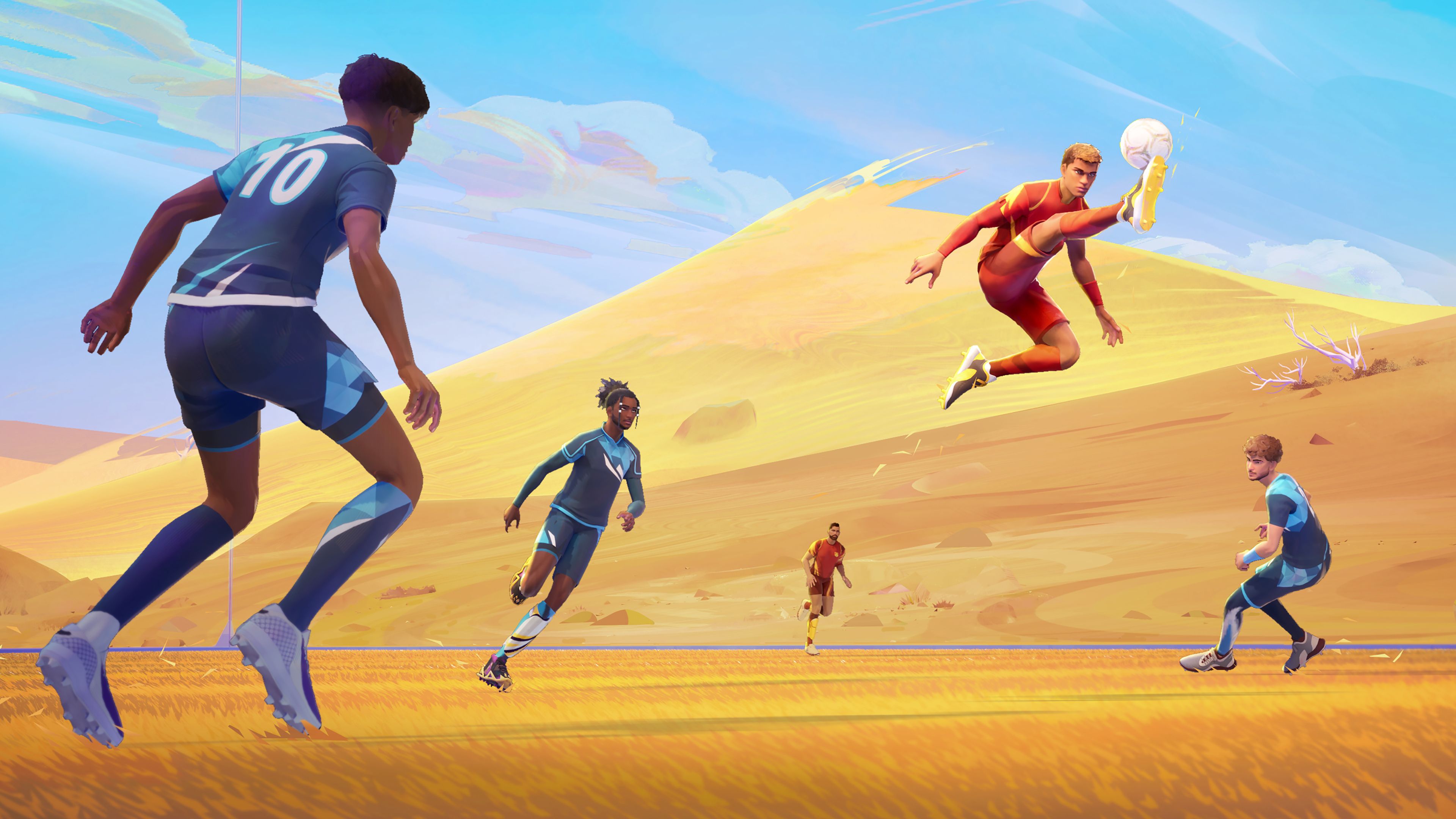 Rematch interview; screens and art for a cartoon football game